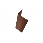 ГРАНД ЛАЙН Нащельник (для калиток и ворот) 25х35 жалюзи Milan, Tokyo, Palermo 0,45 Print Elite Choco Wood TwinColor (L1,68)