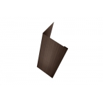 ГРАНД ЛАЙН Нащельник (для калиток и ворот) 25х35 жалюзи Milan, Tokyo, Palermo 0,45 Print Elite Coffee Wood TwinColor (L1,68)