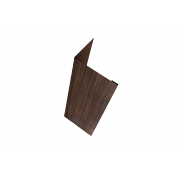 ГРАНД ЛАЙН Нащельник (для калиток и ворот) 25х35 жалюзи Milan, Tokyo, Palermo 0,45 Print Premium Antique Wood wood (L1,68)