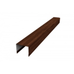 ГРАНД ЛАЙН Крышка 50х75 для забора жалюзи Palermo 0,45 Print Elite Cherry Wood TwinColor