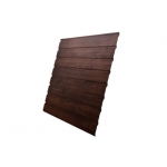 ГРАНД ЛАЙН Профнастил С10B фигурный 0,45 Print-Double Premium Cherry Wood Lite Fresh