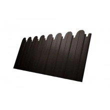 ГРАНД ЛАЙН Профнастил С10B фигурный 0,45 Print Elite Coffee Wood TwinColor