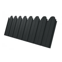 ГРАНД ЛАЙН Профнастил С10B фигурный 0,5 Satin RAL 7016 антрацитово-серый
