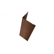 ГРАНД ЛАЙН Нащельник (для калиток и ворот) 25х35 жалюзи Milan, Tokyo, Palermo 0,45 Print Elite Choco Wood TwinColor (L1,68)