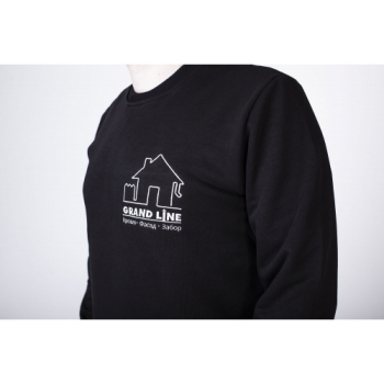 ГРАНД ЛАЙН Толстовка черная Классика р.4XL вышивка ГРАНД ЛАЙН Толстовка черная Классика р.4XL вышивка