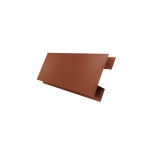 ГРАНД ЛАЙН Планка H-образная Экобрус 0,5 Satin с пленкой RAL 8004 терракота (3м)