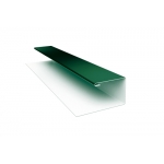 ГРАНД ЛАЙН Планка П-образная (Блок-хаус, Экобрус) 0,5 Satin с пленкой RAL 6005 зеленый мох (3м)