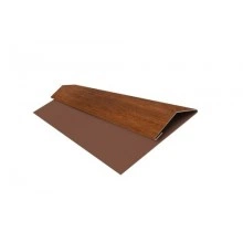 ГРАНД ЛАЙН Планка стартово-финишная (Блок-хаус, Экобрус) Grand Line 0,45 Print Premium Golden Wood Fresh TwinColor (3м)