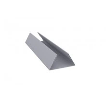 ГРАНД ЛАЙН Планка стыковочная составная нижняя 0,5 Satin с пленкой RAL 7004 сигнальный серый (2,5м)