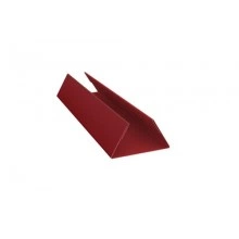 ГРАНД ЛАЙН Планка стыковочная составная нижняя 0,5 Satin с пленкой RAL 3011 коричнево-красный (2,5м)