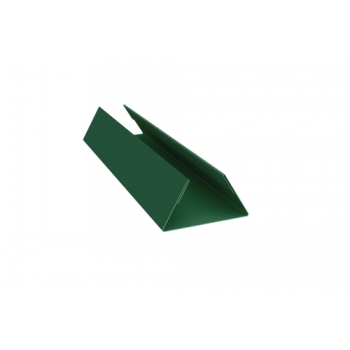 ГРАНД ЛАЙН Планка стыковочная составная нижняя 0,5 Satin с пленкой RAL 6005 зеленый мох (2,5м)