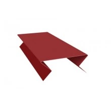 ГРАНД ЛАЙН Планка угла внешнего составная нижняя 0,5 Satin с пленкой RAL 3011 коричнево-красный (3м)