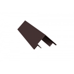 ГРАНД ЛАЙН Планка угла внешнего составная верхняя 0,5 Satin Matt RAL 8017 шоколад (2м)