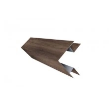 ГРАНД ЛАЙН Планка угла внутреннего сложного Экобрус Grand Line 0,45 Print Premium Almond Wood Fresh (2,5м)