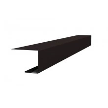ГРАНД ЛАЙН Планка завершающая фальц 0,5 PurPro Matt 275 RAL 9005 черный (3м)