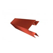 ГРАНД ЛАЙН Угол внешний сложный 75х75 0,5 Satin с пленкой RAL 8004 терракота (3м)