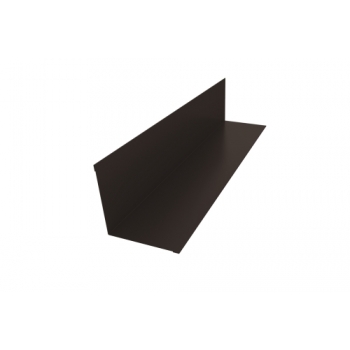 ГРАНД ЛАЙН Угол внутренний 110х110 0,5 GreenCoat Pural BT, matt RR 32 темно-коричневый (RAL 8019 серо-коричневый) (3м)
