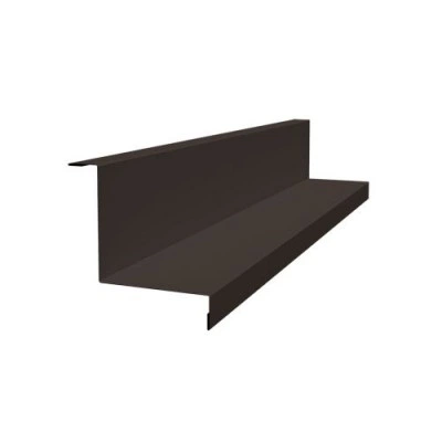 ГРАНД ЛАЙН Угол внутренний простой фальц 0,5 GreenCoat Pural BT, matt RR 32 темно-коричневый (RAL 8019 серо-коричневый) (2м)