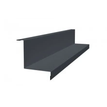 ГРАНД ЛАЙН Угол внутренний простой фальц 0,5 Satin с пленкой RAL 7024 мокрый асфальт (2,5м)