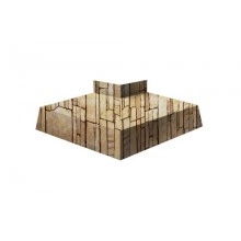 ГРАНД ЛАЙН Угол отлива внешний 100 0,45 Print Elite с пленкой Sand Stone TwinColor