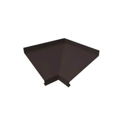 ГРАНД ЛАЙН Угол отлива внутренний 150 0,5 GreenCoat Pural BT, matt с пленкой RR 32 темно-коричневый (RAL 8019 серо-коричневый)