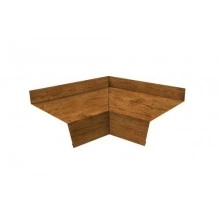 ГРАНД ЛАЙН Угол отлива внутренний 250 0,45 Print Elite с пленкой Golden Wood TwinColor