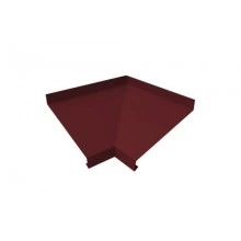 ГРАНД ЛАЙН Угол отлива внутренний 250 0,45 PE с пленкой RAL 3005 красное вино