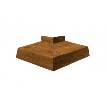 ГРАНД ЛАЙН Угол отлива внешний 50 0,45 Print Elite с пленкой Golden Wood TwinColor