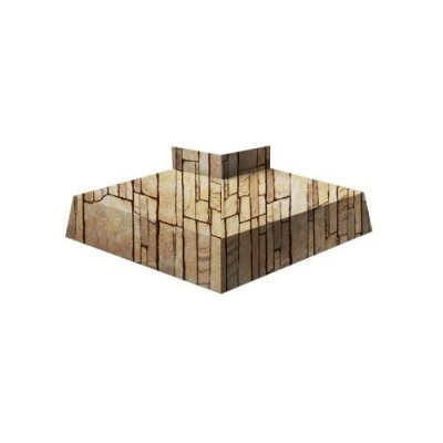 ГРАНД ЛАЙН Угол отлива внешний 50 0,45 Print Elite с пленкой Sand Stone TwinColor