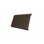 ГРАНД ЛАЙН Вертикаль 0,2 classic 0,5 GreenCoat Pural BT, matt с пленкой RR 32 темно-коричневый (RAL 8019 серо-коричневый)
