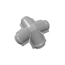 ГРАНД ЛАЙН Четверник конька полукруглого Satin с пленкой RAL 7004 сигнальный серый