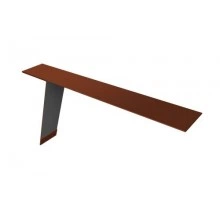 ГРАНД ЛАЙН Планка карнизная фальц 130х80 0,5 Satin с пленкой RAL 8004 терракота (3м)