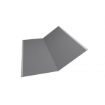 ГРАНД ЛАЙН Планка ендовы нижней 300х300 0,5 GreenCoat Pural BT, matt RR 21 светло-серый (RAL 7040 серое окно) (3м)