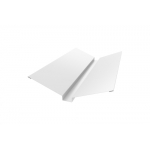 ГРАНД ЛАЙН Планка ендовы верхней 115х30х115 0,5 Satin с пленкой RAL 9003 сигнальный белый (2,5м)