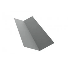 ГРАНД ЛАЙН Планка ендовы верхней 145х145 0,5 Satin с пленкой RAL 9006бело-алюминиевый (2,5м)