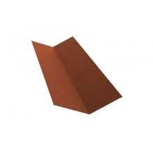 ГРАНД ЛАЙН Планка ендовы верхней 145х145 0,5 Satin Matt TX RAL 8004 терракота (2м)