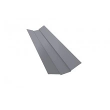 ГРАНД ЛАЙН Планка ендовы верхней 95х80х95 0,5 Satin с пленкой RAL 7004 сигнальный серый (2м)