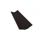 ГРАНД ЛАЙН Планка ендовы верхней 95х80х95 0,45 Drap TX TwinColor RAL 9005 черный (2м)