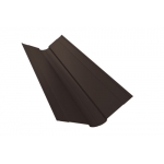ГРАНД ЛАЙН Планка ендовы верхней фигурной 100x100 0,5 Satin Matt RR 32 темно-коричневый (3м)