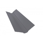 ГРАНД ЛАЙН Планка ендовы верхней фигурной 100x100 0,5 Satin с пленкой RAL 7004 сигнальный серый (3м)