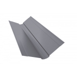ГРАНД ЛАЙН Планка ендовы верхней фигурной 150x150 0,5 Satin с пленкой RAL 7004 сигнальный серый (2,5м)