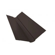 ГРАНД ЛАЙН Планка ендовы верхней фигурной 150x150 0,45 Drap RR 32 темно-коричневый (3м)