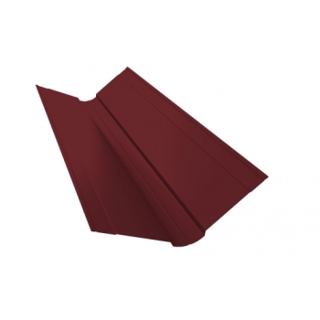ГРАНД ЛАЙН Планка ендовы верхней фигурной 150x150 0,5 Satin Matt TX RAL 3005 красное вино (3м)