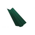 ГРАНД ЛАЙН Планка ендовы верхней фигурной 70x70 0,5 Satin с пленкой RAL 6005 зеленый мох (2м)