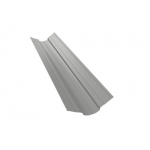 ГРАНД ЛАЙН Планка ендовы верхней фигурной 70x70 0,5 Satin с пленкой RAL 9006бело-алюминиевый (3м)