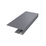 ГРАНД ЛАЙН J-Профиль 18мм 0,5 Satin с пленкой RAL 7004 сигнальный серый (2,5м)
