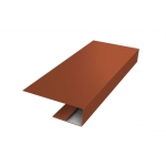 ГРАНД ЛАЙН J-Профиль 18мм 0,5 Satin Matt RAL 8004 терракота (2,5м)