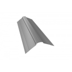 ГРАНД ЛАЙН Планка конька фигурного 100x100 0,5 Satin с пленкой RAL 7004 сигнальный серый (2м)