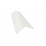 ГРАНД ЛАЙН Планка конька фигурного 100x100 0,5 Satin с пленкой RAL 9003 сигнальный белый (3м)
