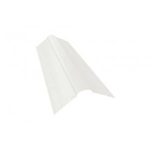 ГРАНД ЛАЙН Планка конька фигурного 100x100 0,45 PE с пленкой RAL 9003 сигнальный белый (2,5м)